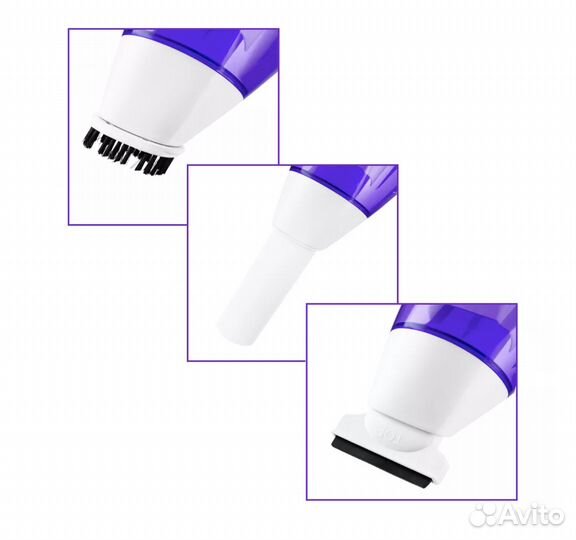 Ручной пылесос кт-5119-1 (бело-фиолетовый)