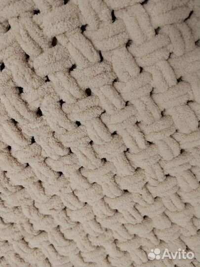 Плед вязаный плюшевый детский