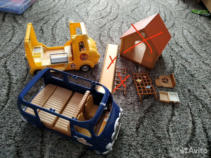 Sylvanian families запчасти, машинки, мебель,звери