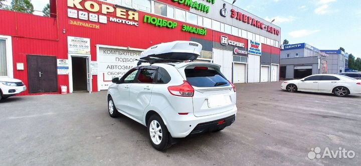 Бокс на крышу Broomer белый глянец на LADA