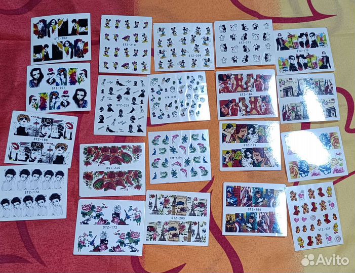 Наклейки на ногти,гель для наращивания