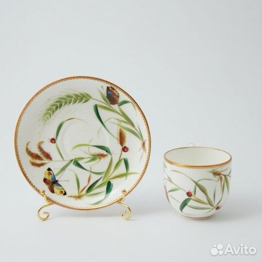 William Brownfield&Sons. Старинная чашка с блюдцем