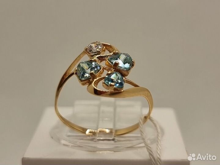 Золотое Кольцо с камнями 585* (Мармелад)