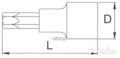 Головка торцевая с вставкой torx 1/4 T15 h2t15