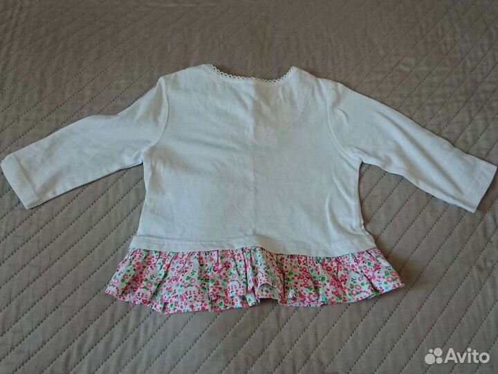 Лонгслив (кофта) для девочки новый 68