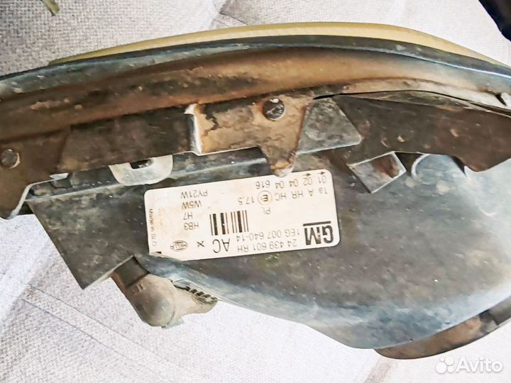 Передние фары Опель астра g