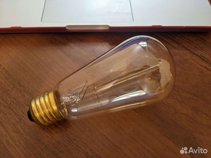 Старинная Ретро винтажная лампа Эдисона E27 40вт