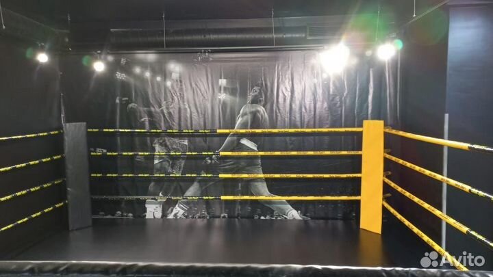 Борцовский ковер 4х4 трехцветный карманы