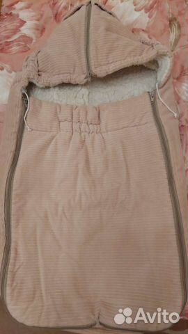 Зимний конверт на овчине (в коляску/санки)