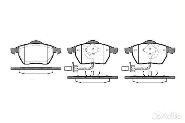 Колодки тормозные передние 156,4*74,2 (A4 95-08, А6 97-11, passat B5)