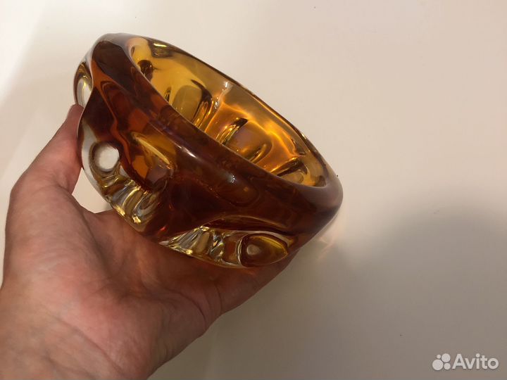 Пепельница цветное стекло СССР