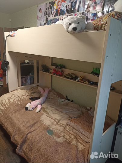 Двухъярусная кровать с диваном бу