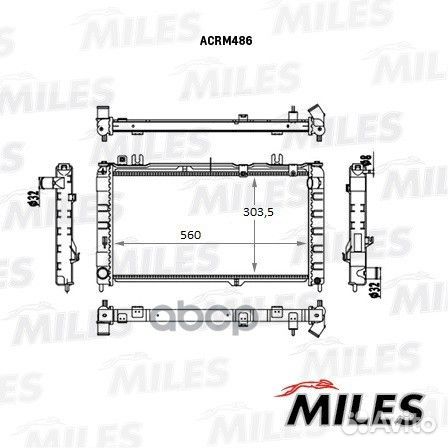 Радиатор ваз 2190 Гранта acrm486 Miles