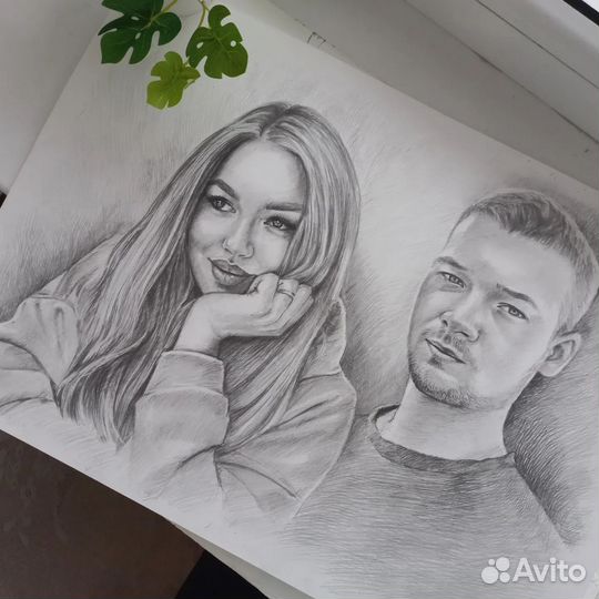 Портрет по фото карандашом