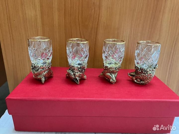 Рюмки Лафитники хрустальные