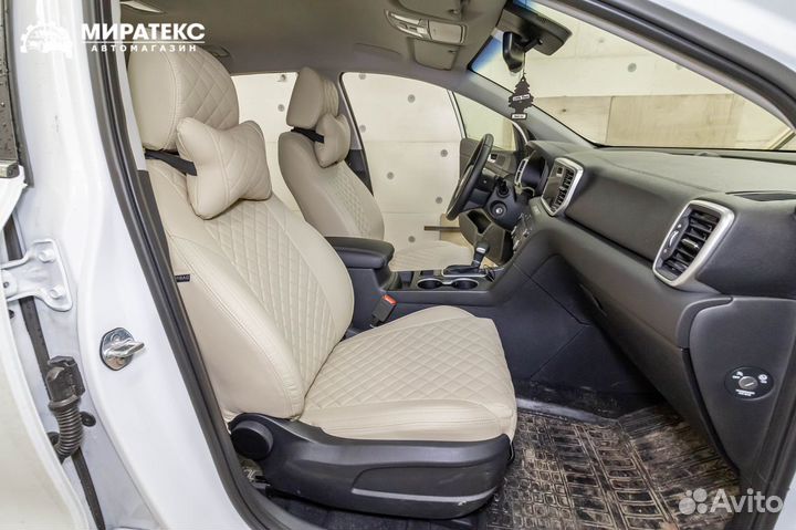 Авточехлы киа Спортейдж 4 / Экокожа Ромб