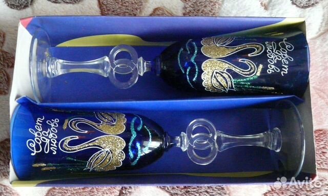 Свадебные бокалы (фужеры). Стекло+хрусталь