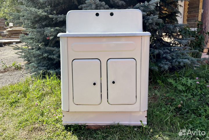 Мойка старинная с тумбой эмаль