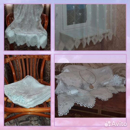 Тюль бежевого цвета (Польша)