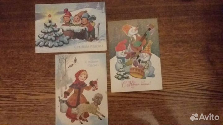 Металлическая коробочка,наборы открыток