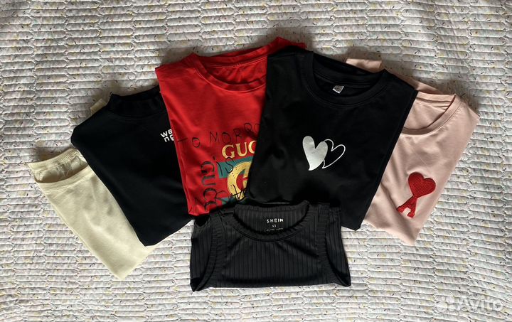 Футболки/ топы пакетом(6шт) XS-S