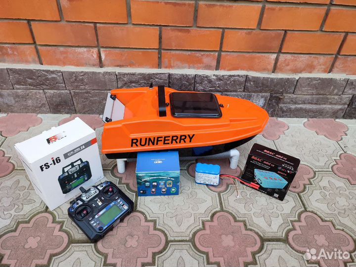 Прикормочный карповый кораблик Runferry Solo Mini