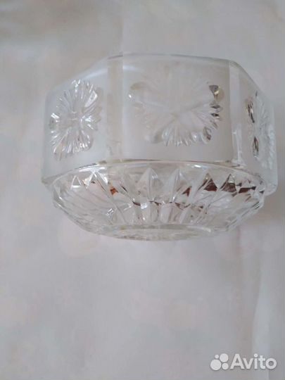 Ваза для конфет, чешский хрусталь