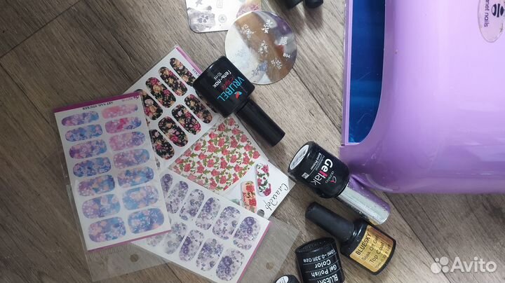 Уф лампа для ногтей+лаки+дизайн