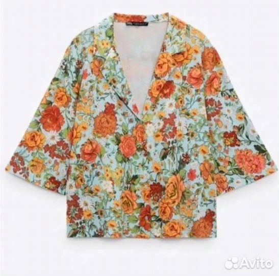 Блузка рубашка zara
