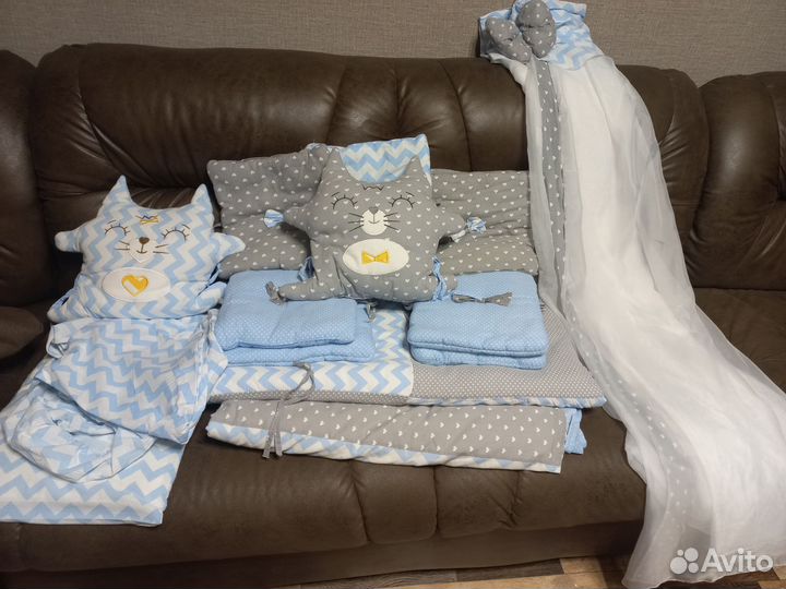 Бортики в кроватку и балдахин бу