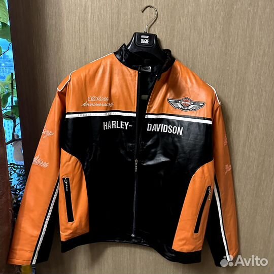 Винтажная кожаная куртка Harley-Davidson женская