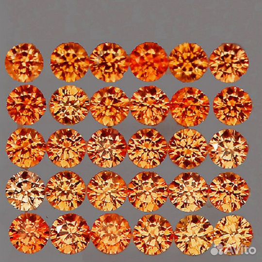 Сапфир натуральный 0,70Ct 1,0мм 100шт VVS Songea