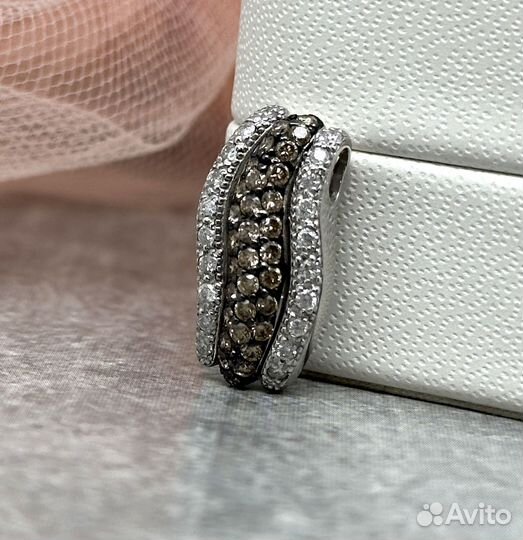 Новый золотой кулон с бриллиантами 0,46 карата