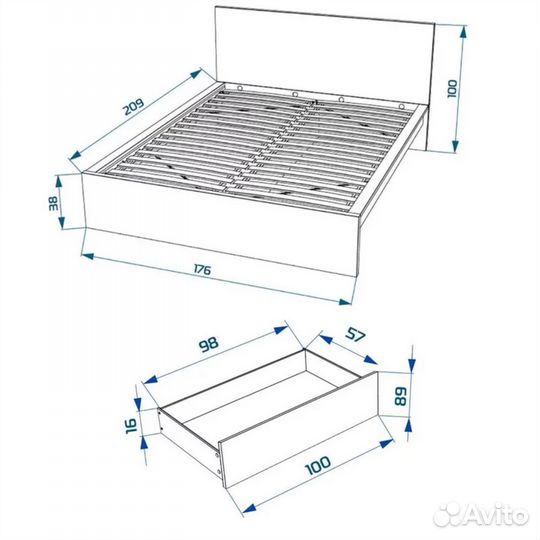 Кровать Мальм двуспальная 160 200 IKEA malm