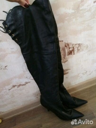 Ботфорты натуральная кожа