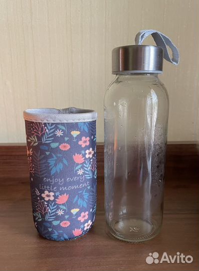 Бутылка для волы стеклянная