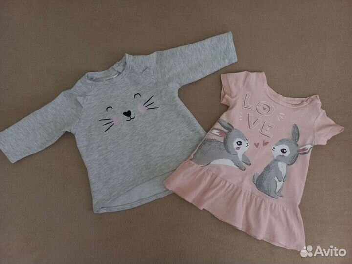 Одежда для девочки 6-8 месяцев пакетом