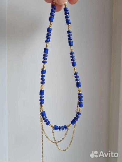 Чокер синий