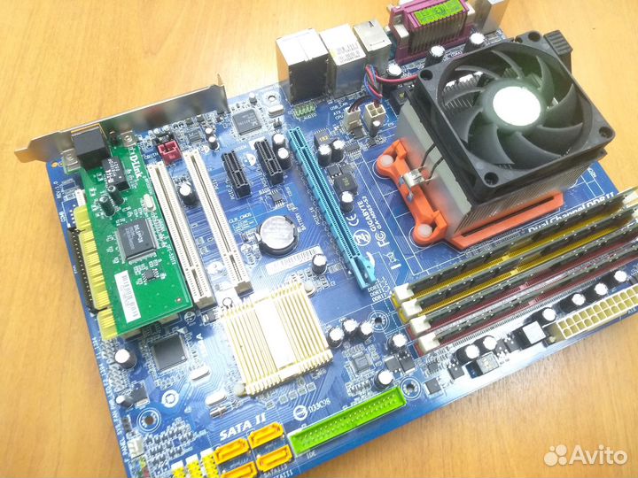 Материнская плата + проц + память + кулер