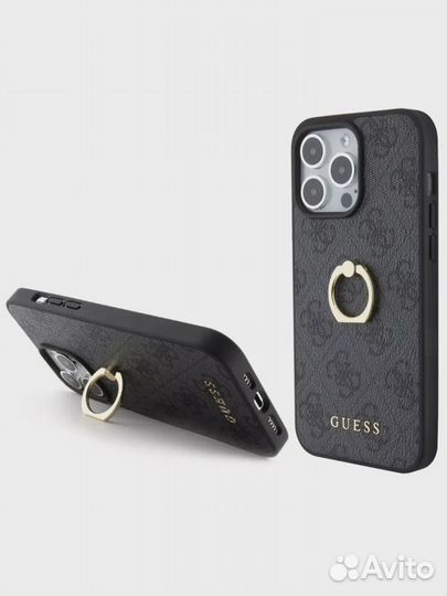 Чехол Guess для iPhone 15 Pro Max 4G + Ring Hard