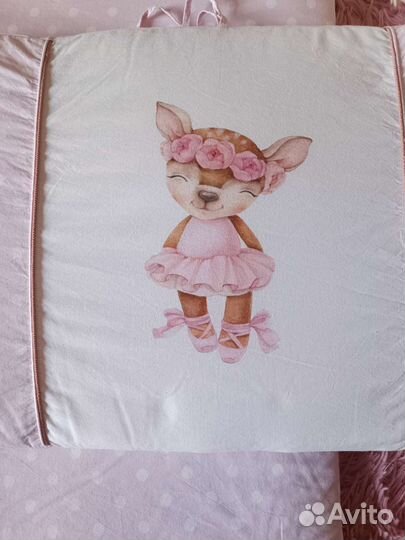 Бортики в кроватку для девочки Новые