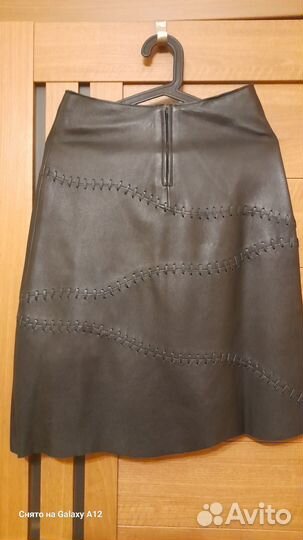 Кожаная юбка натуральная, р. 44 46