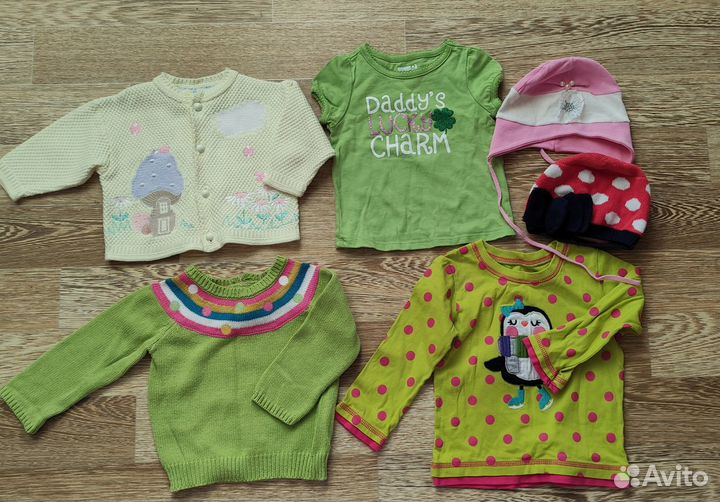 Вещи пакетом на девочку, 6-12 месяцев