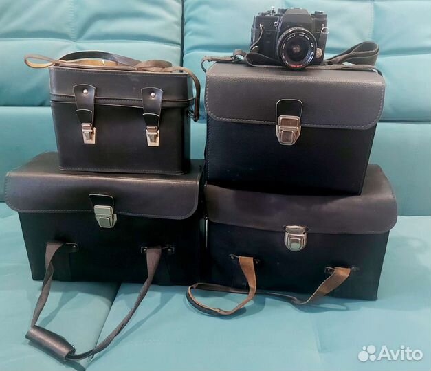 Ретро Кожаный Кофр для фотокинотехники СССР