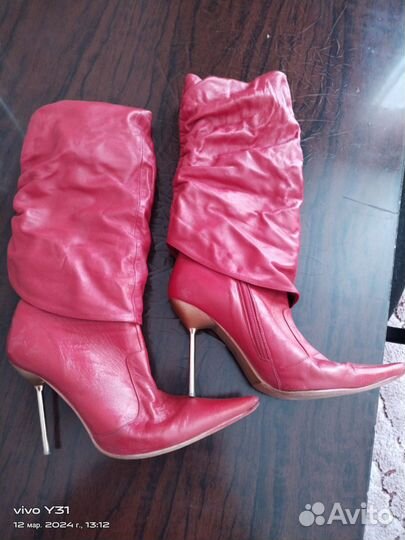 Сапоги женские натуральная кожа 38 весна