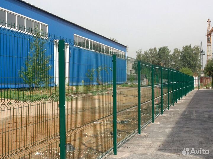 Забор сиз 3Д сетки с установкой промышленная зона