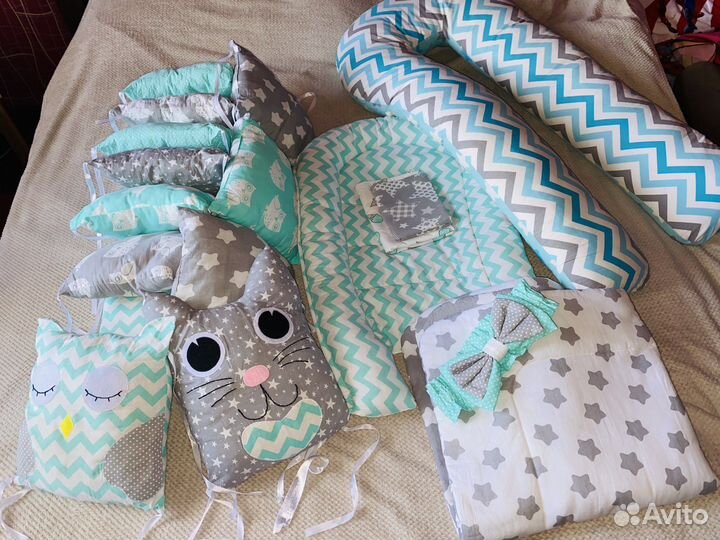 Комплект подушки+кокон+простынь+одеяло