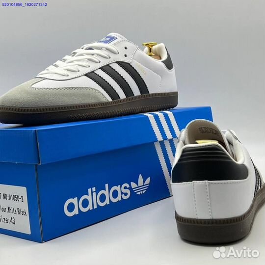 Кроссовки Adidas Samba White/Black (Арт.75901)