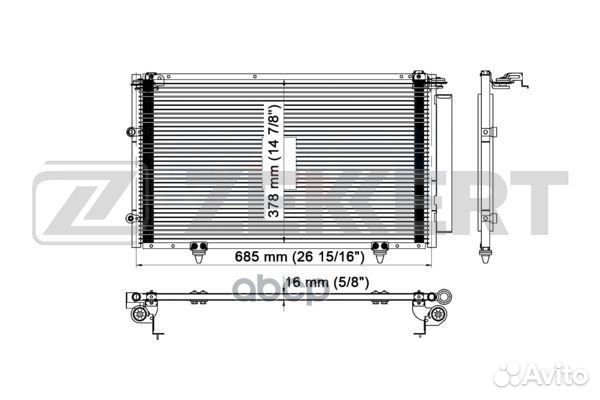 Радиатор конд. Toyota Camry (V30) 01- mk-3040 Z