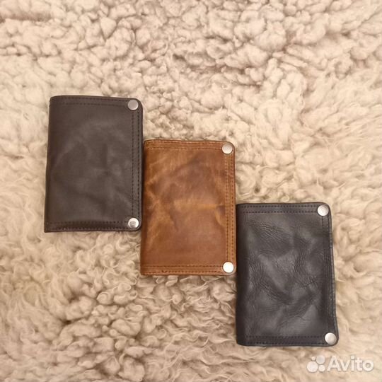 Мужской тонкий бумажник натуральная кожа